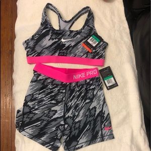 NIKE Girls XL Sport Bra and Short